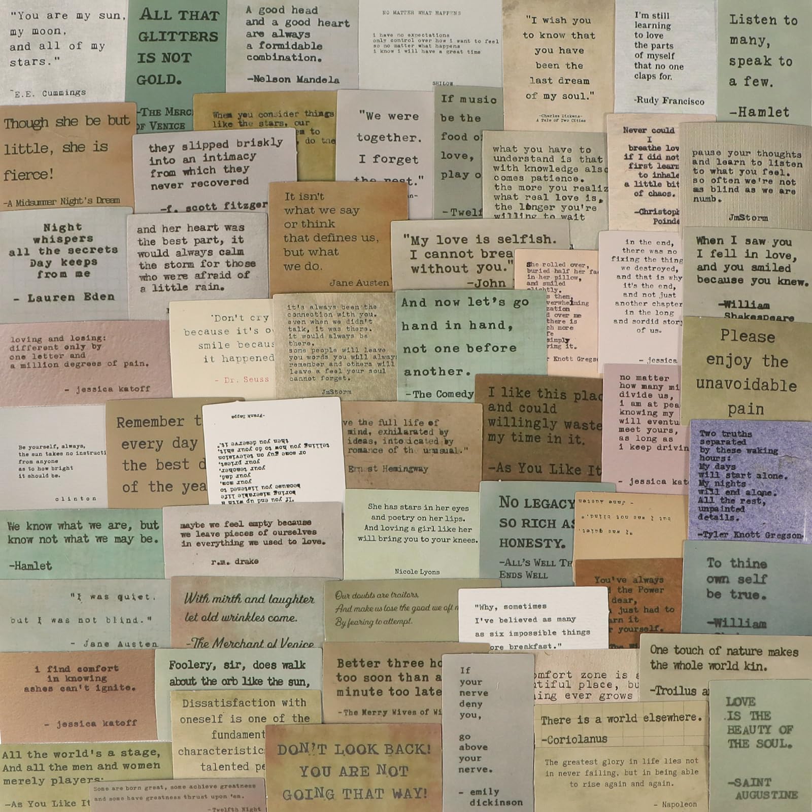 60pcs Pegatinas Aesthetic Vintage de Frases Material de Scrapbooking Sticker Bullet Journal para Scrapbooking Manualidades Álbumes de Recortes (grupo a)