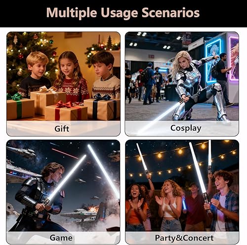 Miniatura 3 de SKYFIRE Linternas recargables de alto lúmenes con lente de encendido y sable de luz, linterna táctica súper brillante, zoom, 12 modos, luz de flash