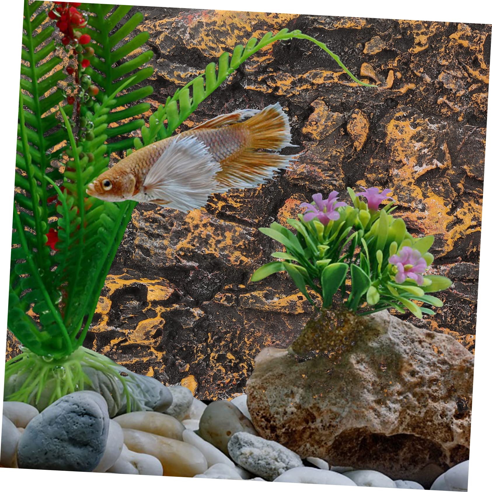 POPETPOP 10 Piezas Losa De De Fondo Tablero De Fotografía De Paisaje Fondo De Corteza De Reptil Fondo De Tanque De Serpiente Fondo De Terrario De Acuario Falso 3D Gatear PU Ladrar