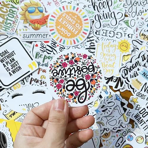 Miniatura 6 de 200 calcomanías inspiradoras, calcomanías motivacionales para adolescentes y adultos, calcomanías de vinilo para álbumes de recortes para botella de