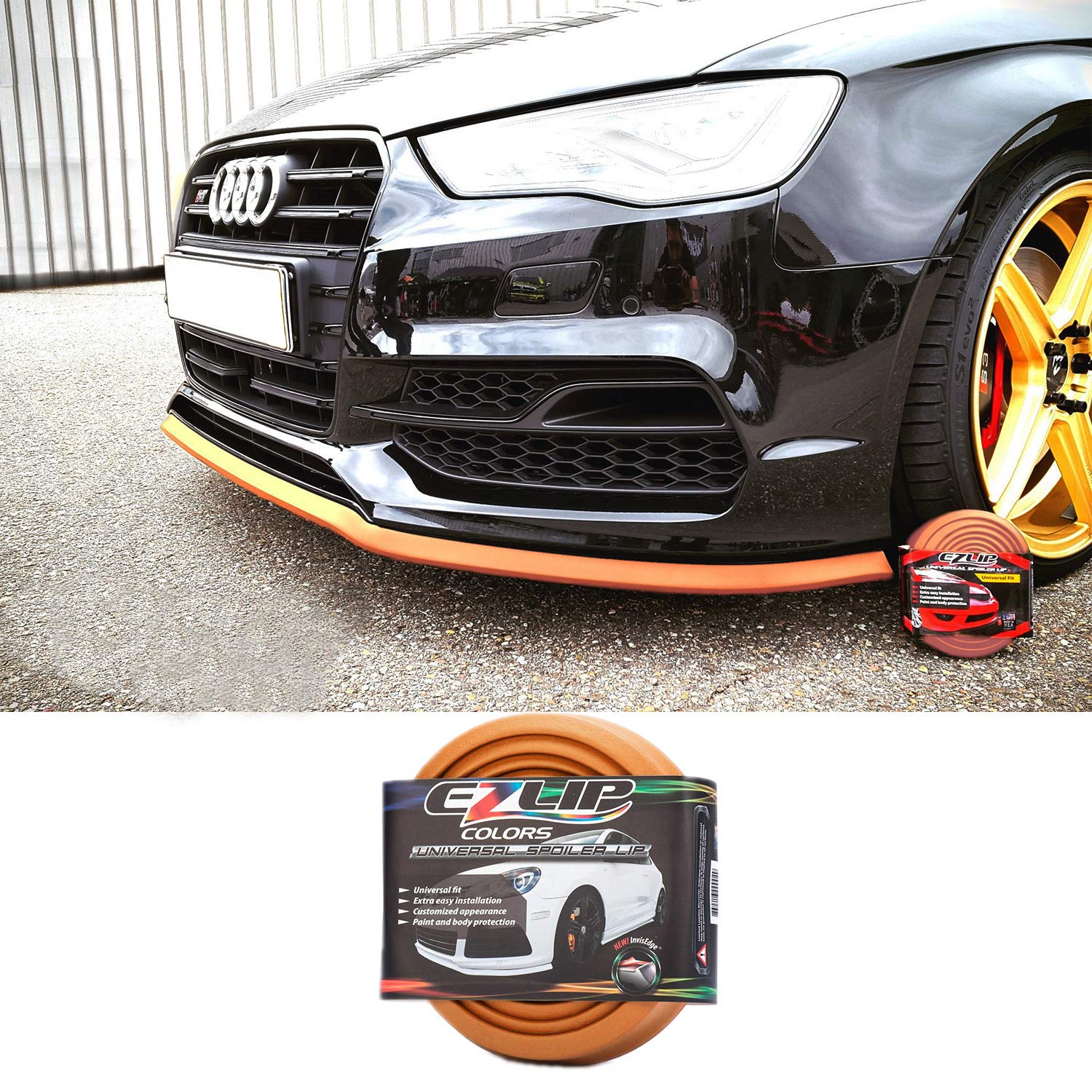 ORIGINAL EZ-Lip Color Spoiler Lippe Frontspoiler Heckspoiler in Orange