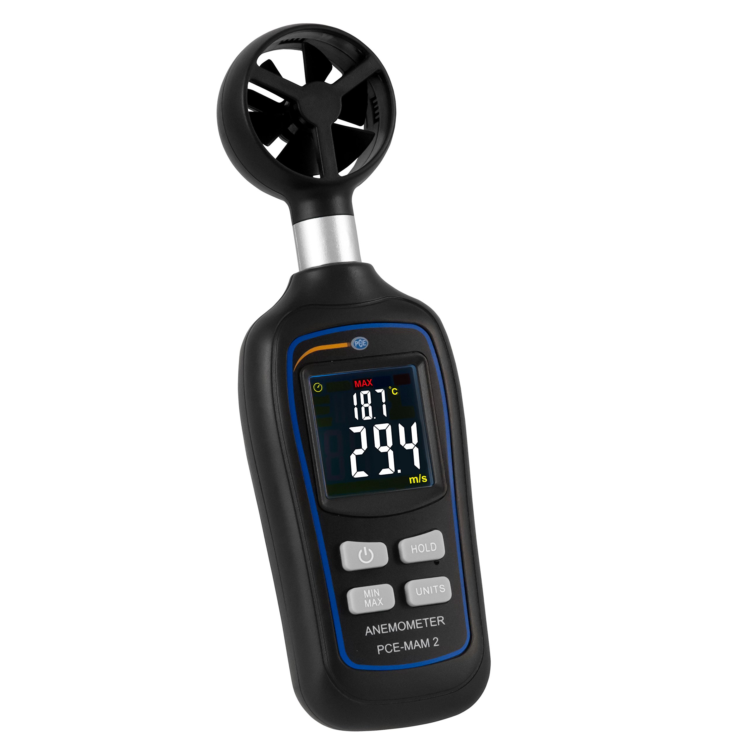 Climate Meter PCE-MAM 2 Displays velocity measurements in 5 different units (selectable) from PCE Instruments