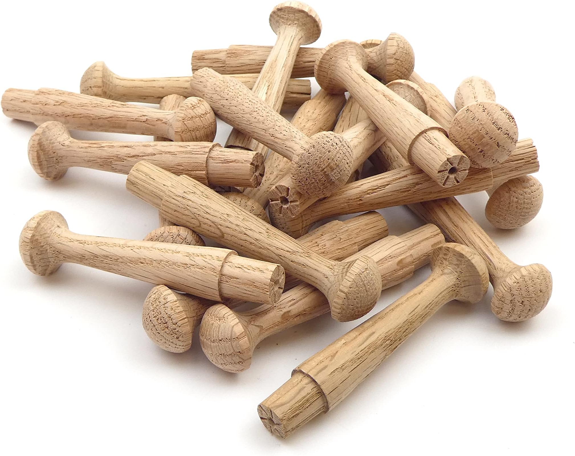 Oak Shaker Peg 8,9 Cm - Pioli In Rovere Massello Per Appendini - Confezione Da 5 Pezzi