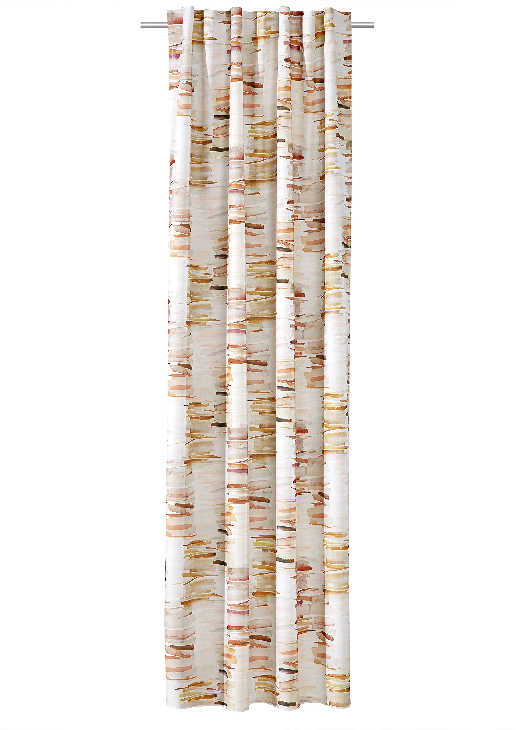 Verdi Juno Tab-Top Curtain 140 x 245 cm 1 Piece Terra Print, Earth, W 55.1" x L 96.5" (1 Panels)