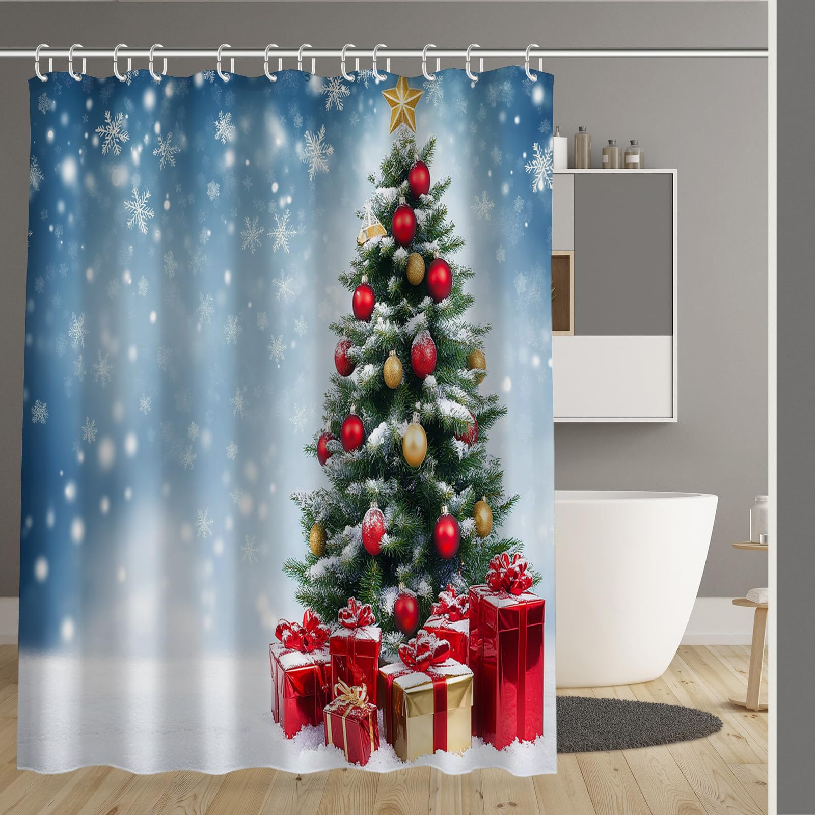 Rideau de douche de qualité supérieure en polyester lavable imperméable
