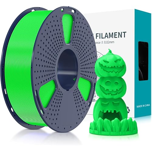 SUNLU Fluorescent PLA 3D Printer Filament, PLA Filament 1.75mm, Brighter Color for Halloween Decoration, Neatly Wound Filament, Fit Most FDM 3D Printer, 1kg Spool, Fluorescent Green