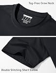 EKLENTSON T-shirts en coton cou rond Manche courte Tee Plain Moisture Wicking Casual Tshirts couleur unie pour homme