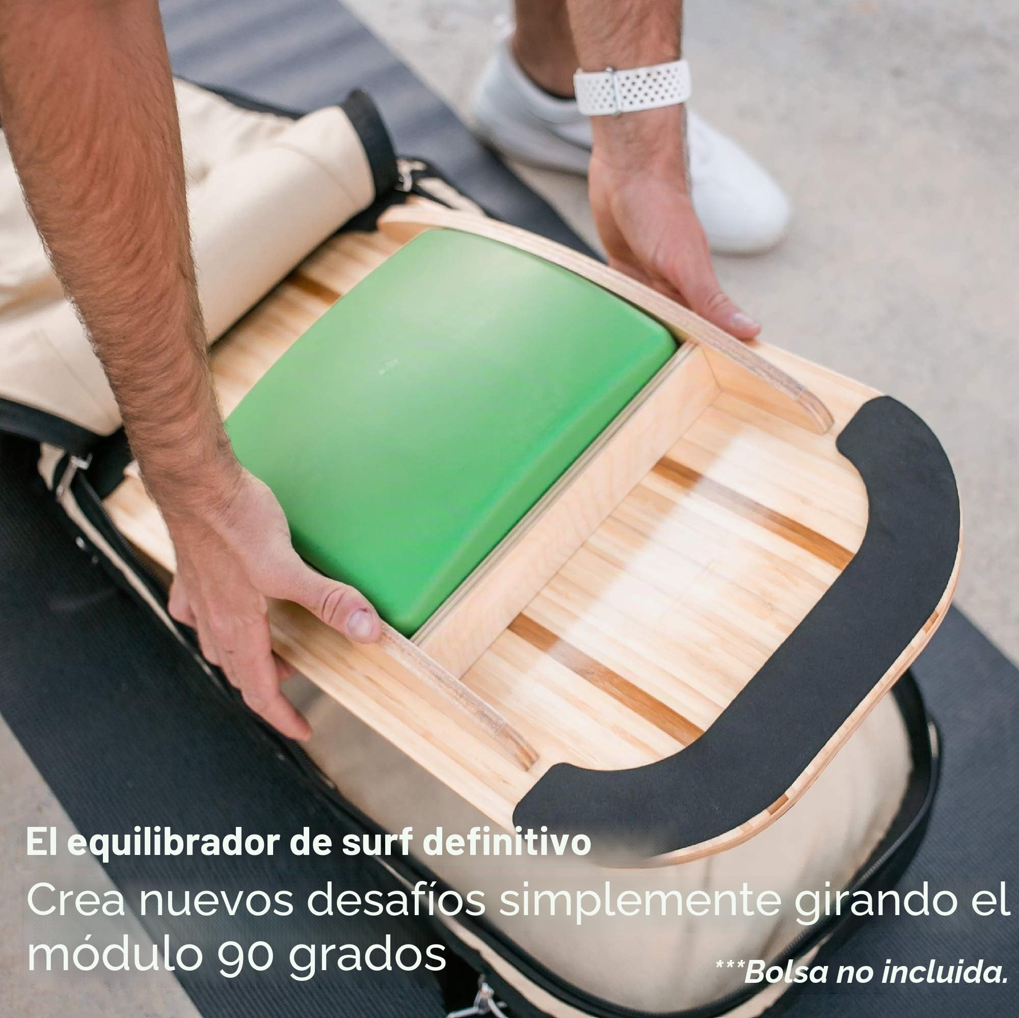Blue Planet Balance Surfer 7-in-1 Bamboo Wooden Balance Board Trainer for Office, Gym & Home | Great for Standing Desks, Surfing, Sup, Yoga, Physical Therapy, Exercise!…