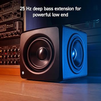 IK Multimedia iLoud Sub - Compact 25Hz Studio Subwoofer with ARC X Automatic Calibration, 6.5 Driver, Dual Passive Radiators, USB/Bluetooth, Perfect for Small Studios & Any Monitor Setup