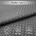 Grey Waffle Weave Shower Curtain HADEEONG 72x72in Cloth Shower Curtain Waffle Textured Fabric Shower Curtain with 12 Plastic Hooks Waterproof Washable for Hotel Spa Bathroom