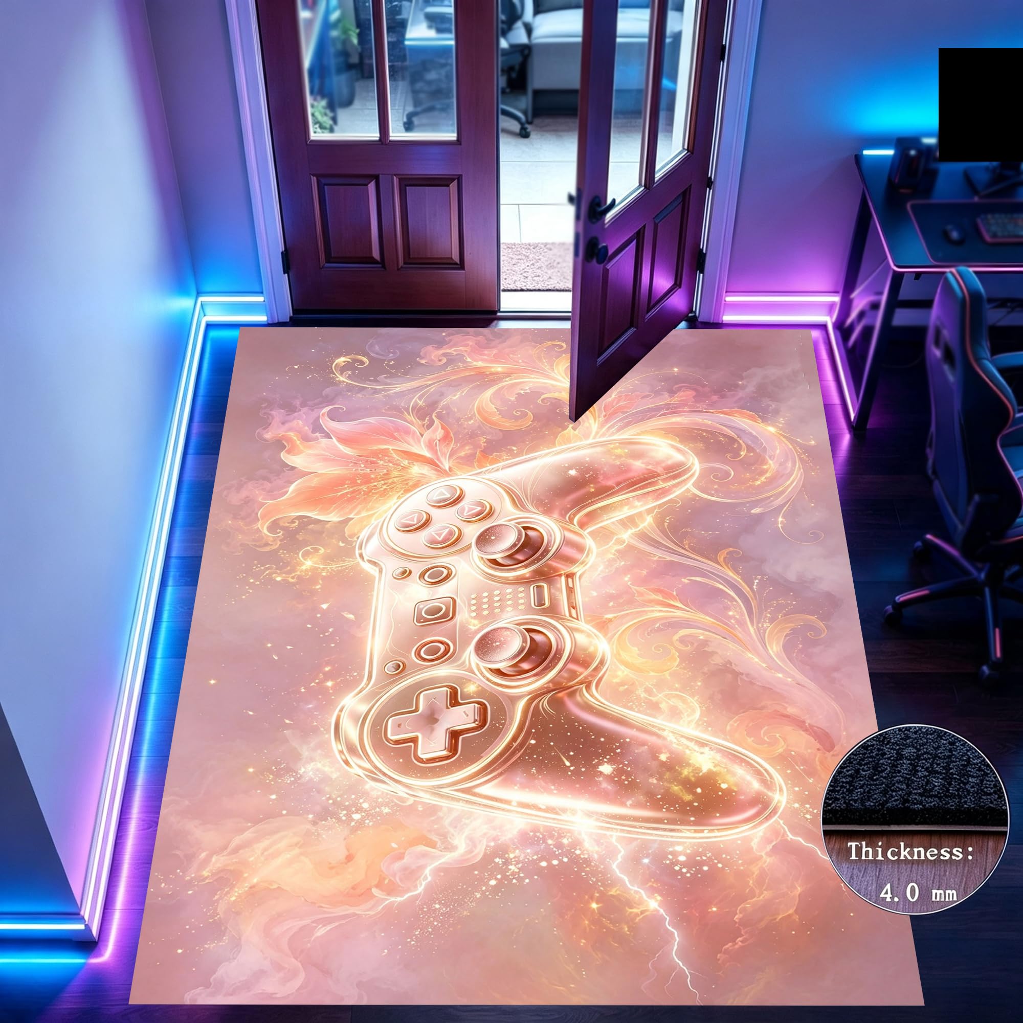 Tapis Chaise de Bureau Gaming pour Les Sols 80 x 100 cm