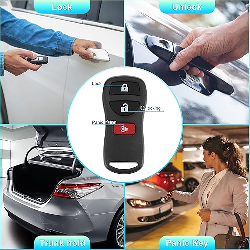 Miniatura 3 de X AUTOHAUX KBRASTU15 315MHz Llavero de encendido con control remoto de entrada sin llave y transpondedor para Nissan Pathfinder 2005-2012 para