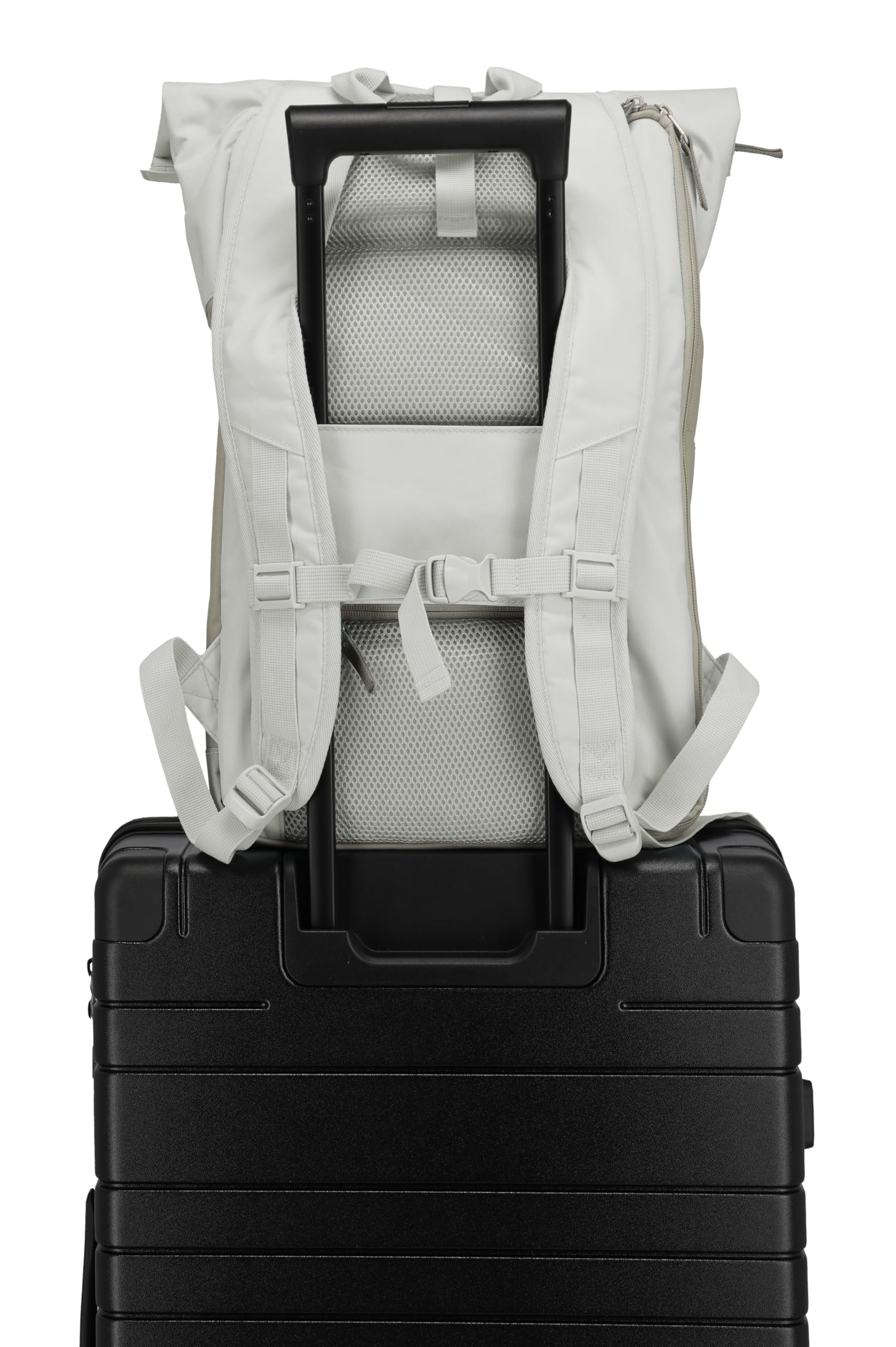 Travelite Handgepäck Rucksack, Laptop Rucksack 15,6 Zoll, BASICS, Reiserucksack Rolltop Funktion, 60 cm, 35 Liter