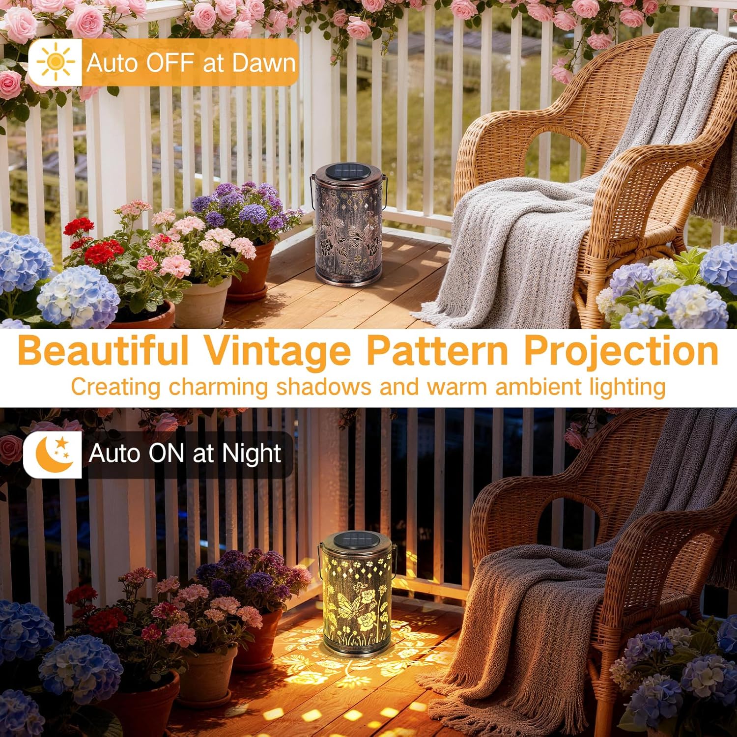 Gifts for Women Mom Grandma, Butterfly Outdoor Solar Lanterns, Waterproof Metal Hanging Solar Lights for Outside Yard, Garden, Patio, Lawn, Pathway Decorations, Birthday Gifts