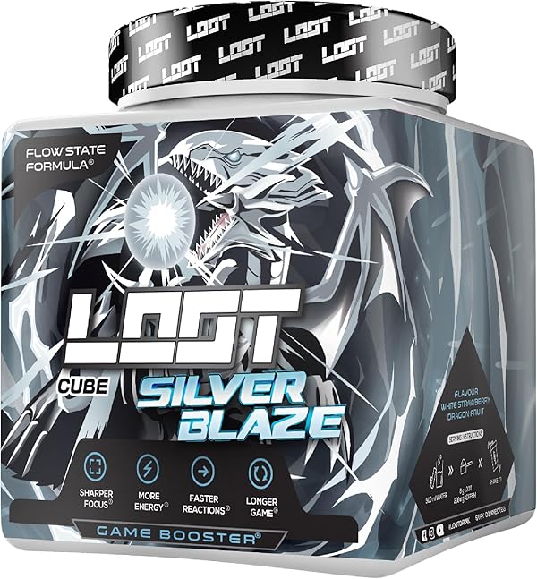 LOOT Game Booster | Konzentration, Ausdauer, Reaktionsfähigkeit | 50 Servings (400g) mit Koffein & 20 einzigartigen Inhaltsstoffen | Flow-State Formel | Silver Blaze