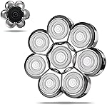 UPTARD Head Shaver Replacement Heads,Head Shaver Replacement Blades, Head Shavers for Bald Men,Head shavers for Men, Stainless Steel Rotary Blades for Electric Head Razor (silver8)