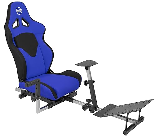 Miniatura 2 de OpenWheeler GEN3 Racing Wheel Stand Cockpit Blue on Black Fits All Logitech G923 G29 G920 Thrustmaster Fanatec Wheels Compatible with Xbox One