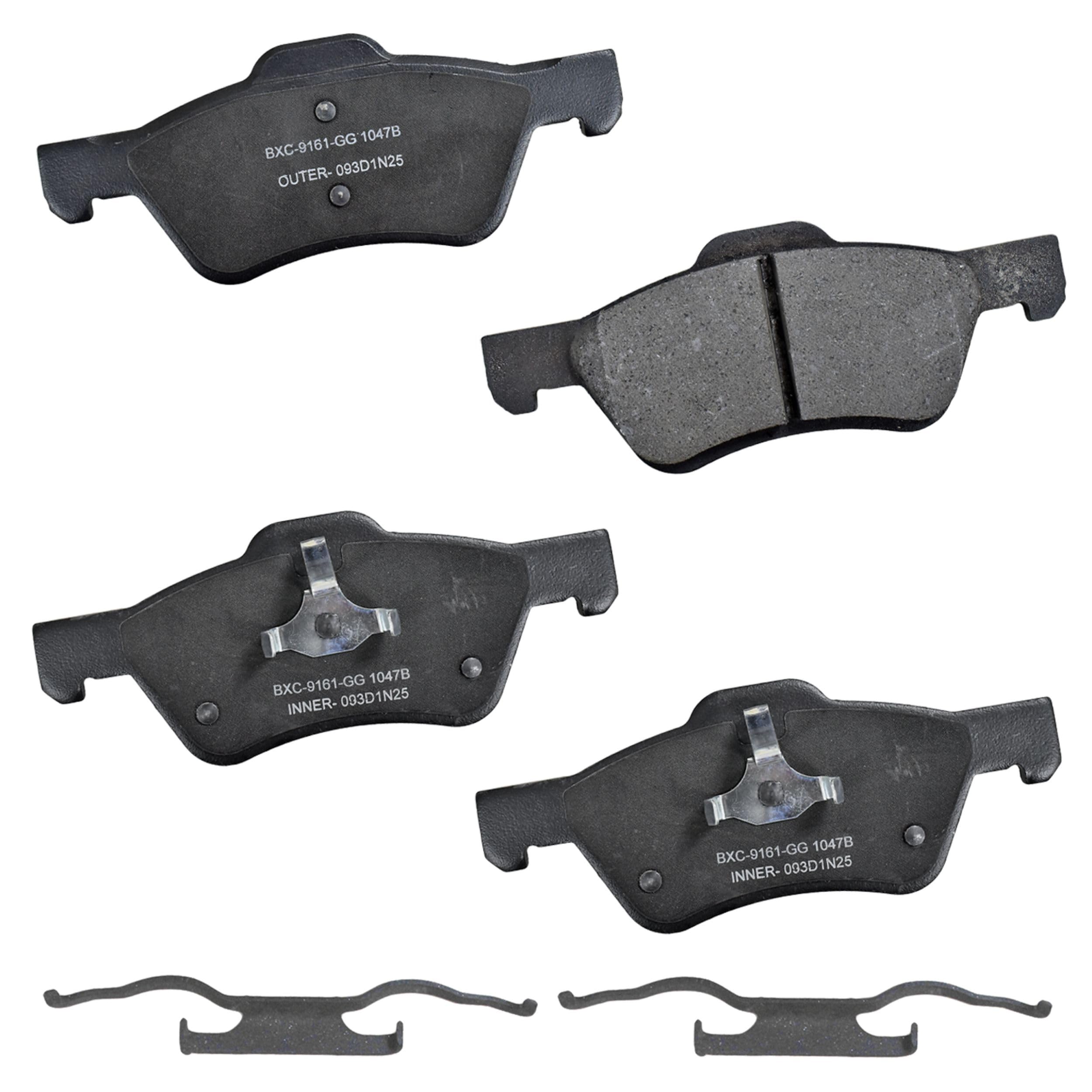 Bendix Premium SBC1047B Ceramic Front Brake Pads for Ford Escape 2012-2010, Mercury Mariner 2011-2010