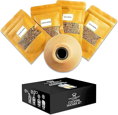 Chefs - Kit único para ahumar whisky, infunde sabores atrevidos con virutas de madera de manzana, cereza, roble y nogal, perfecto para cócteles de disponible en Yaxa Costa Rica