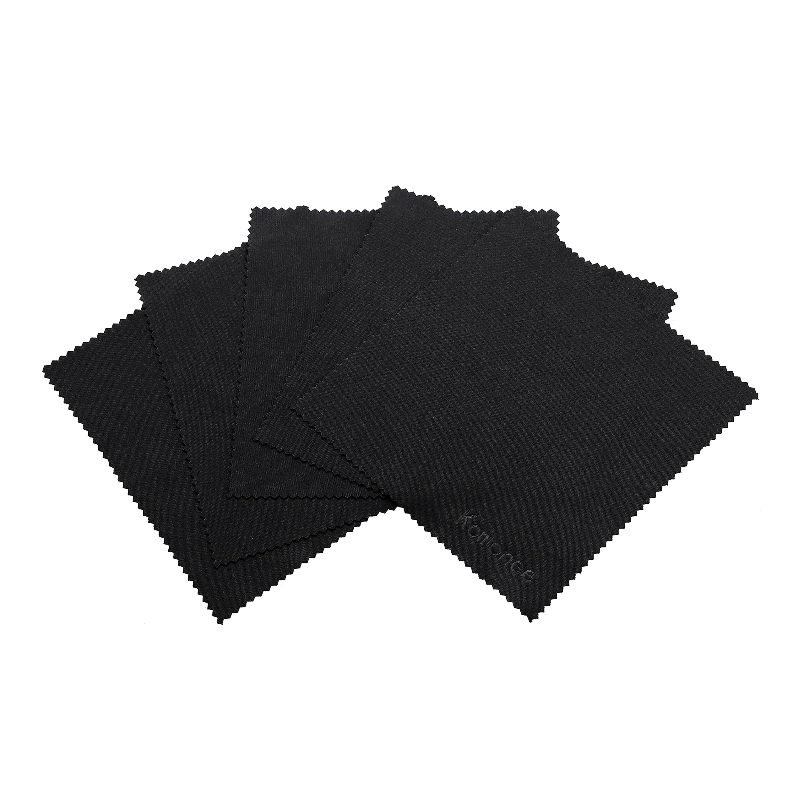 Microfibre Black Cleaning Cloths For Glasses Sunglasses Lenses Electronics Mobile Phones Cameras Laptops Tablets TV's Jewellery Silverware LCD Screens (Pack of 3)
