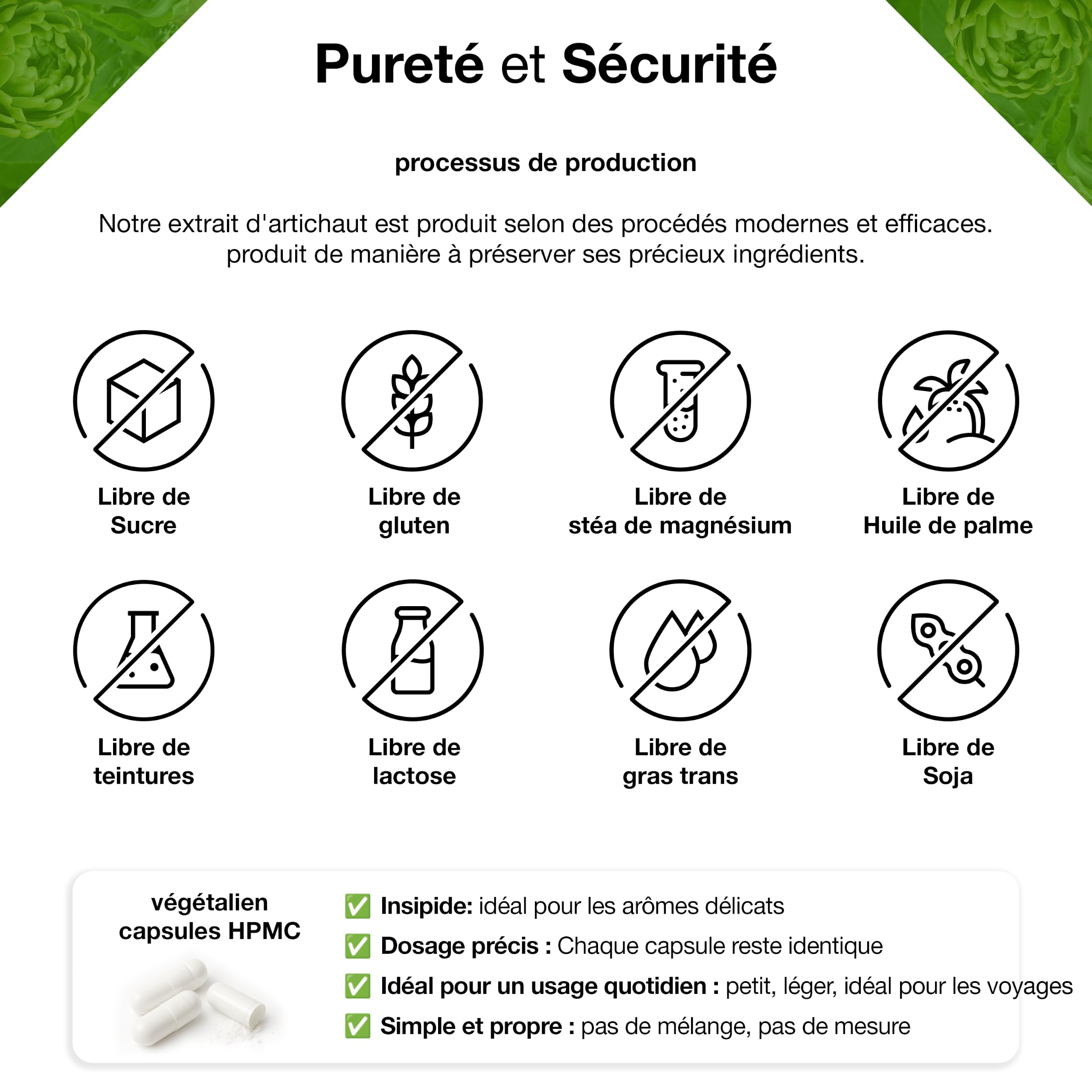 Extrait d’artichaut 365 gélules 2400 mg 30:1 120 mg cynarine 100% végan | Dose journalière équivalant à 72 000 mg d’artichaut avec pilulier inclus réserve de 3 mois qualité contrôlée
