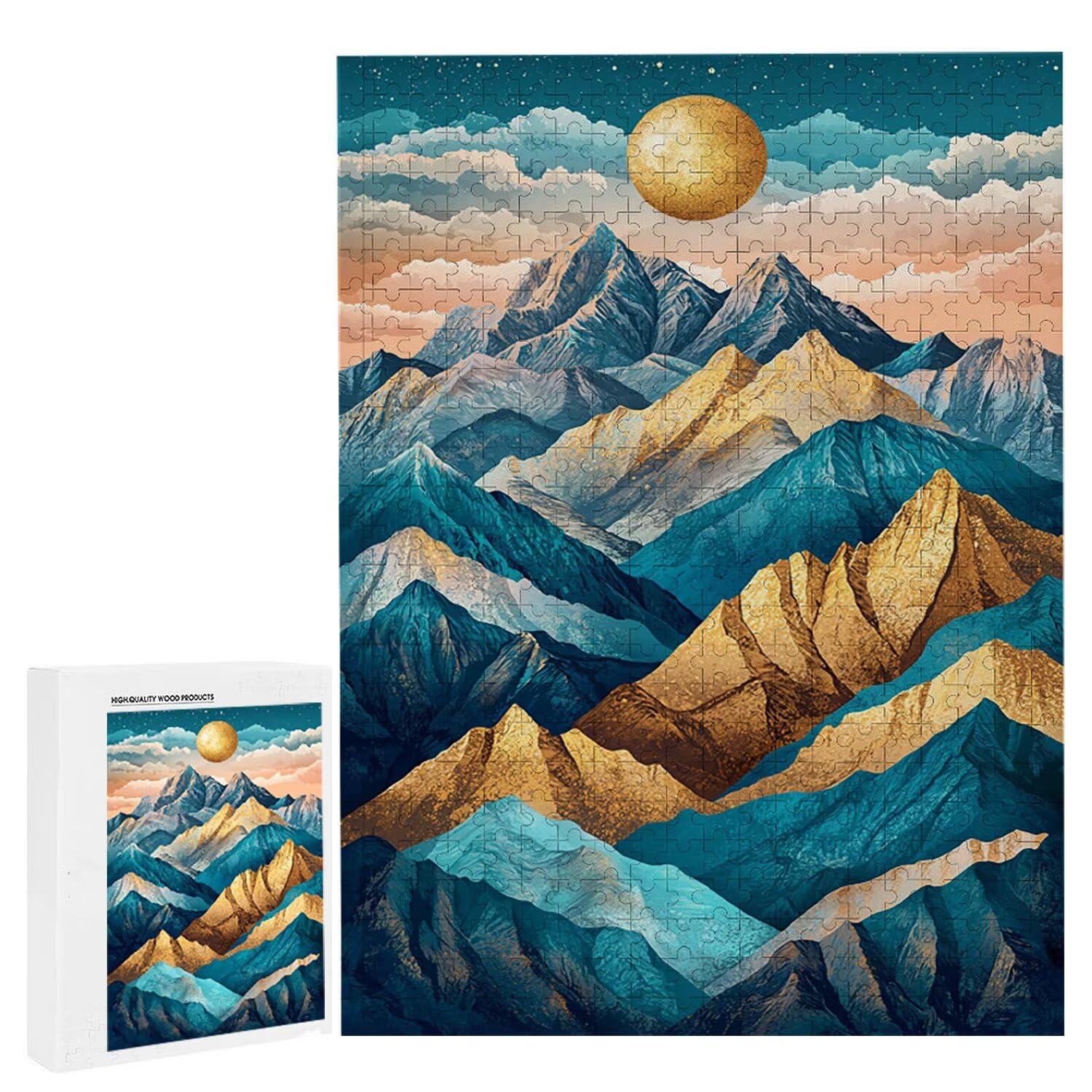 1500 Pezzi di Puzzle, montagne1500 Pezzi di Puzzle per Adulti, Regalo di Anniversario, Regalo di Natale, Decorazione Della Casa, Prevenzione Della Degenerazione Cerebrale Negli Anziani v-753