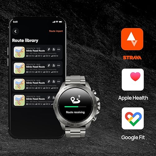 Miniatura 8 de mibro GS Explorer S - Reloj inteligente militar con titanio completo, compatible con mapas sin conexión, AMOLED de 1.32 pulgadas, GPS de doble banda