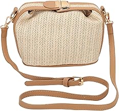 SIBY Straw Crossbody Bag with Adjustable Faux Leather Strap – Lightweight Summer Shoulder Bag for Women – Stylish Casual Purse for Beach, Travel, Everyday Use