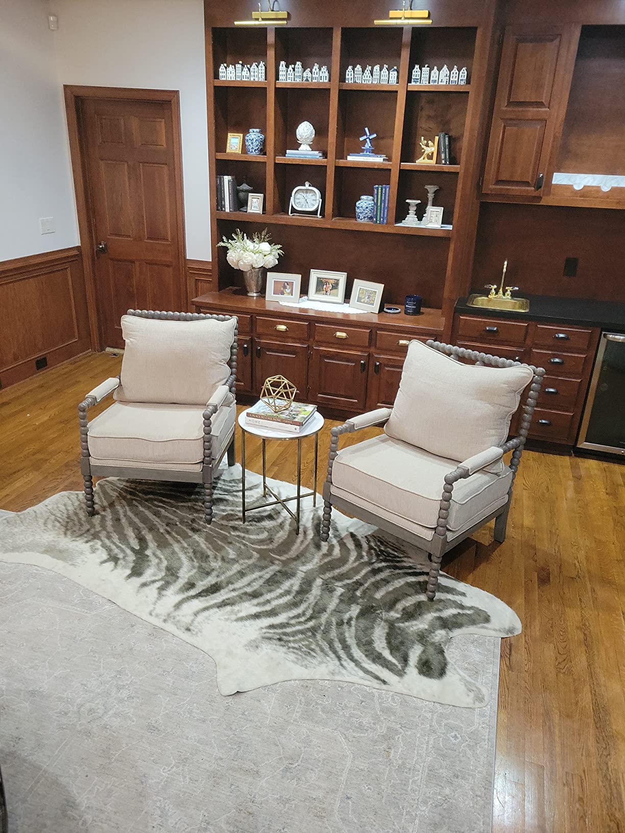 17/mo Finance Erin Gates by Momeni Acadia Zebra Grey Faux Hide Area