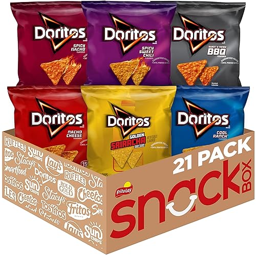 Doritos Paquete variado de chips de tortilla saborizados (paquete de 21)