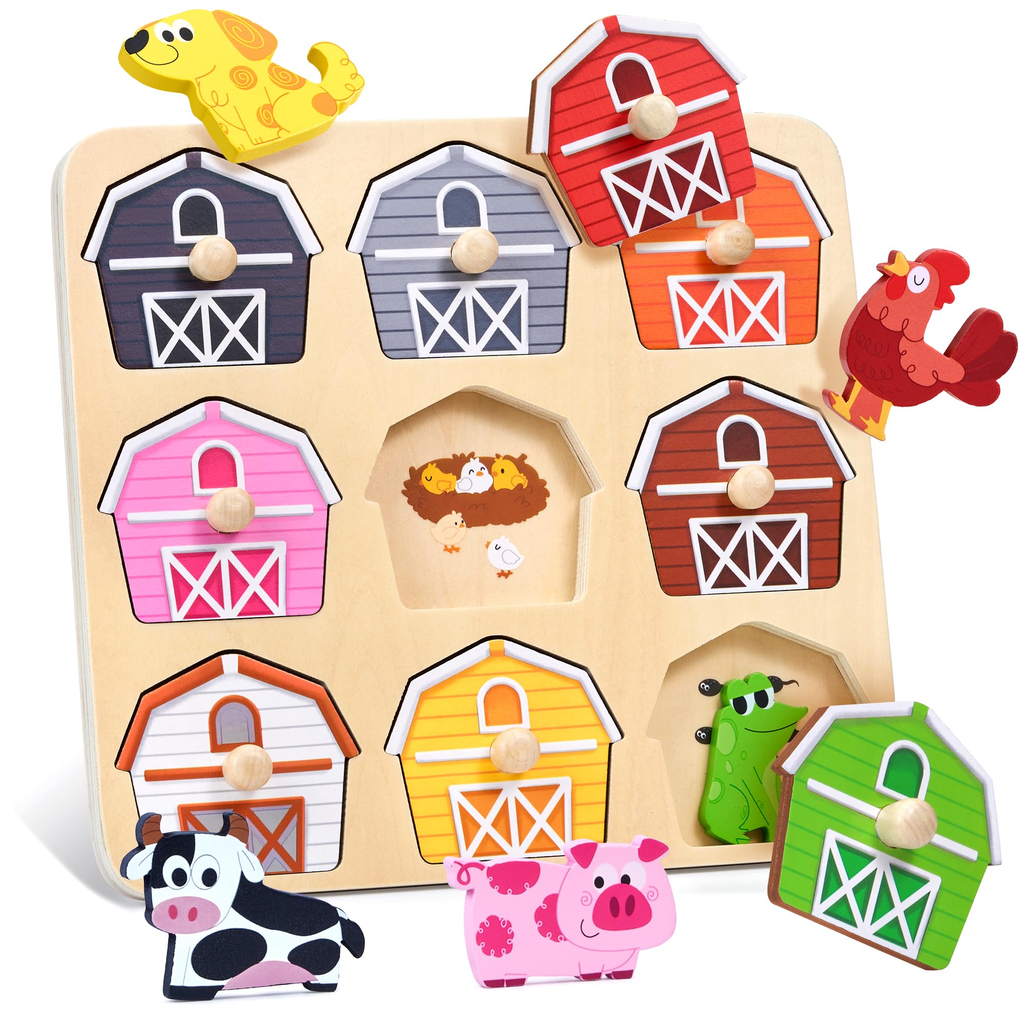 XIAPIA Giochi Bambini 1-3 Anni, Giochi Bambini Montessori Educativo Legno Giochi Bambini Migliori Regali Prescolari Per I Piu Piccoli