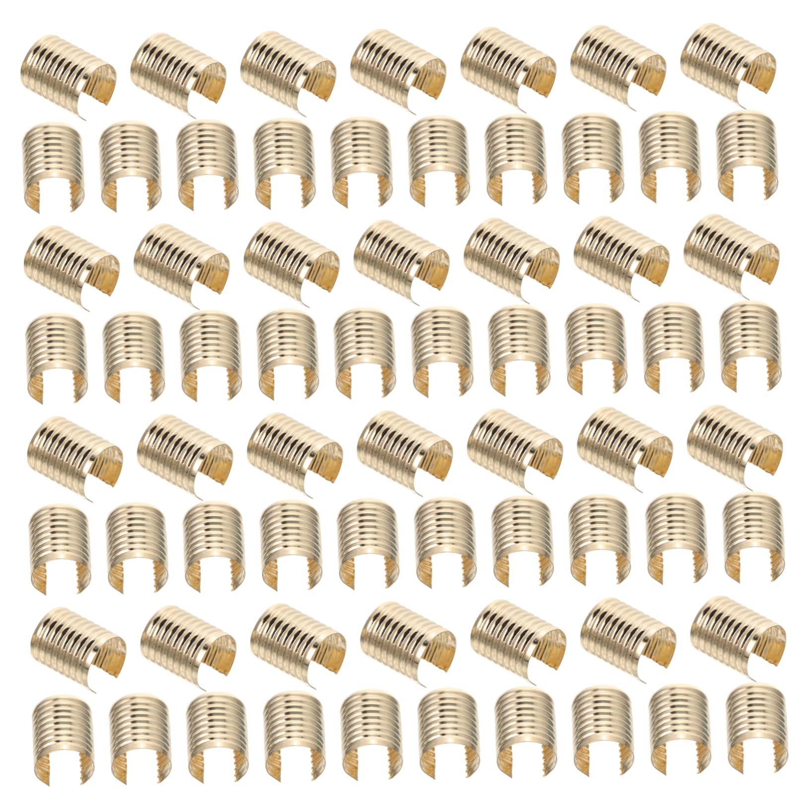 HAPINARY Rope Fastener Clips 100pcs Leather String Clip for Cords DIY Jewelry Making