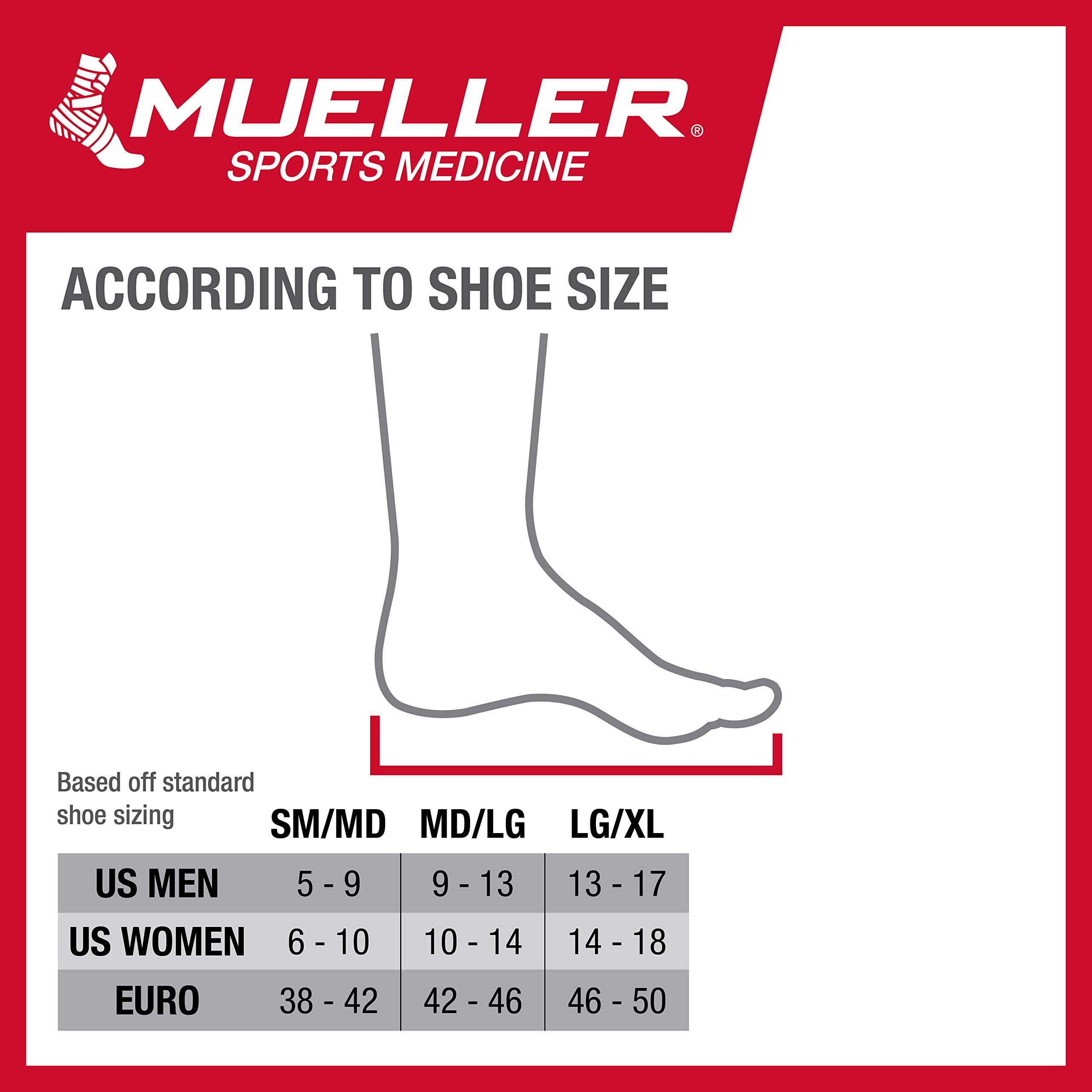 Mueller 4-Way Stretch Premium Knit Ankle Support with Thermo Reactive Technology, Medium/Large