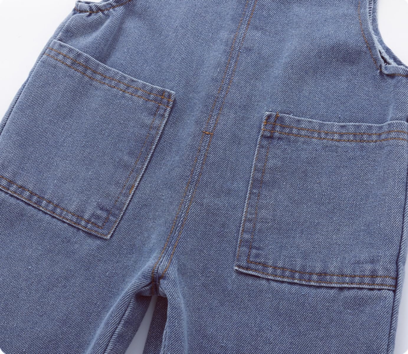 CAHL&FAUO Baby Denim Overall Toddler Soft Cute Workwear Bib Pants Jeans Cute Suspender Jumpsuit