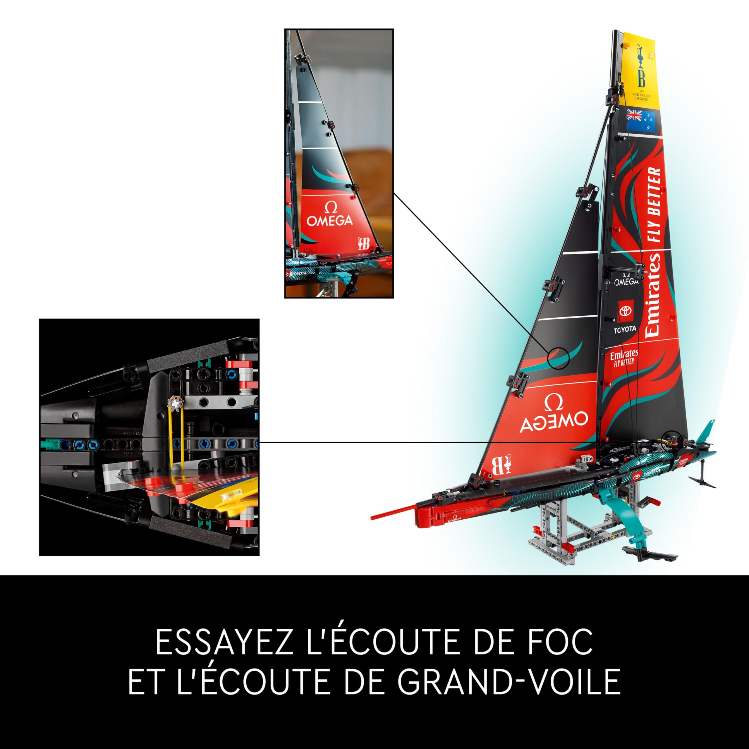 LEGO Technic Yacht Emirates Team New Zealand AC75 - Kit de Construction pour Les Passionnés de Navigation - Maquette de Bateau à Construire pour Les Amateurs de Loisirs Créatifs Adultes 42174