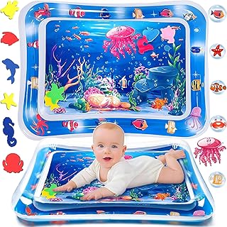 Water Play Mat Baby Water Play Mat Inflatable 66 x 50 cm, Baby Water Filled Play Mat, Stomach Position Toy Baby and Water Play Mat for Baby Gift