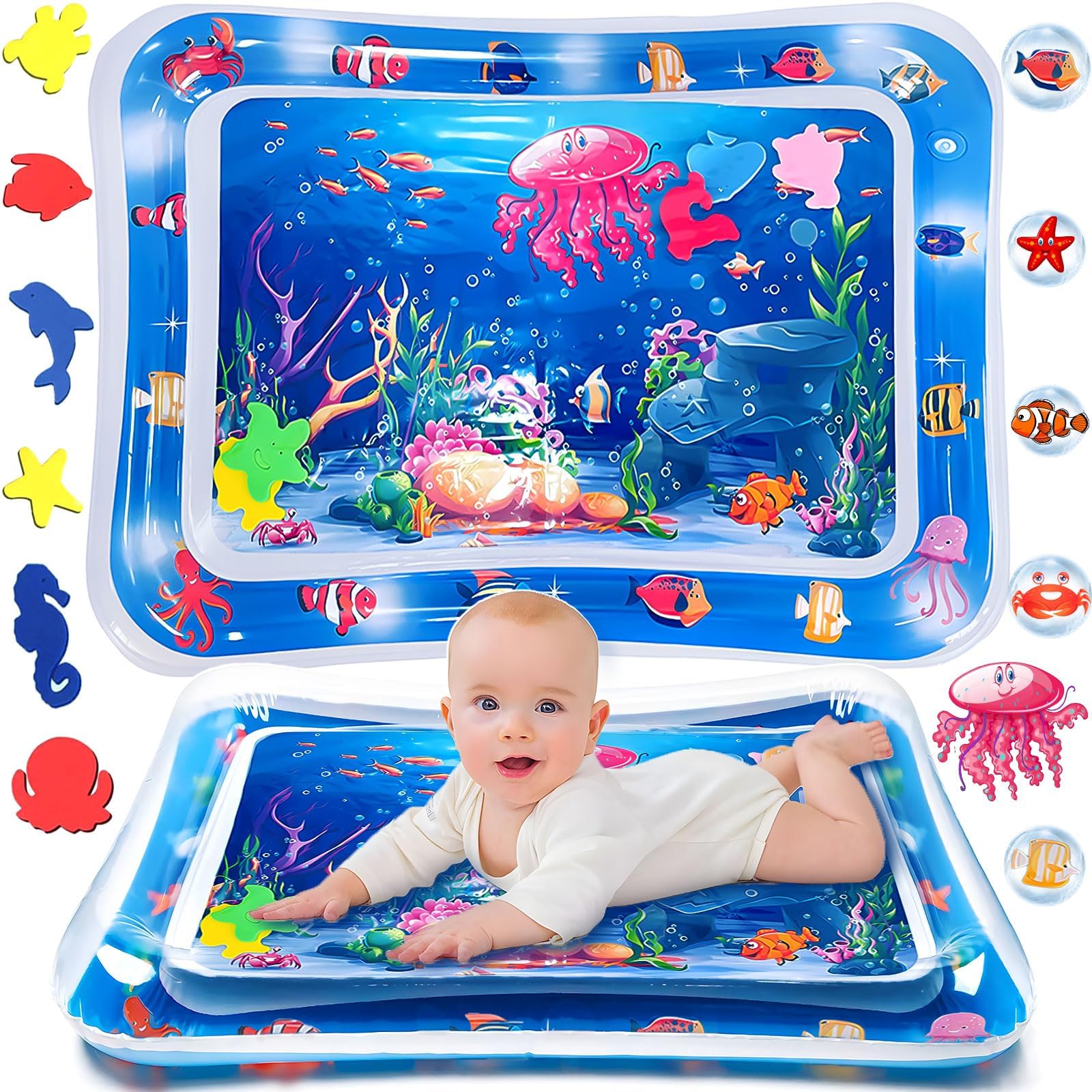 Tapis de Jeu Aquatique Gonflable Sans BPA pour Bébés 0-3 ans