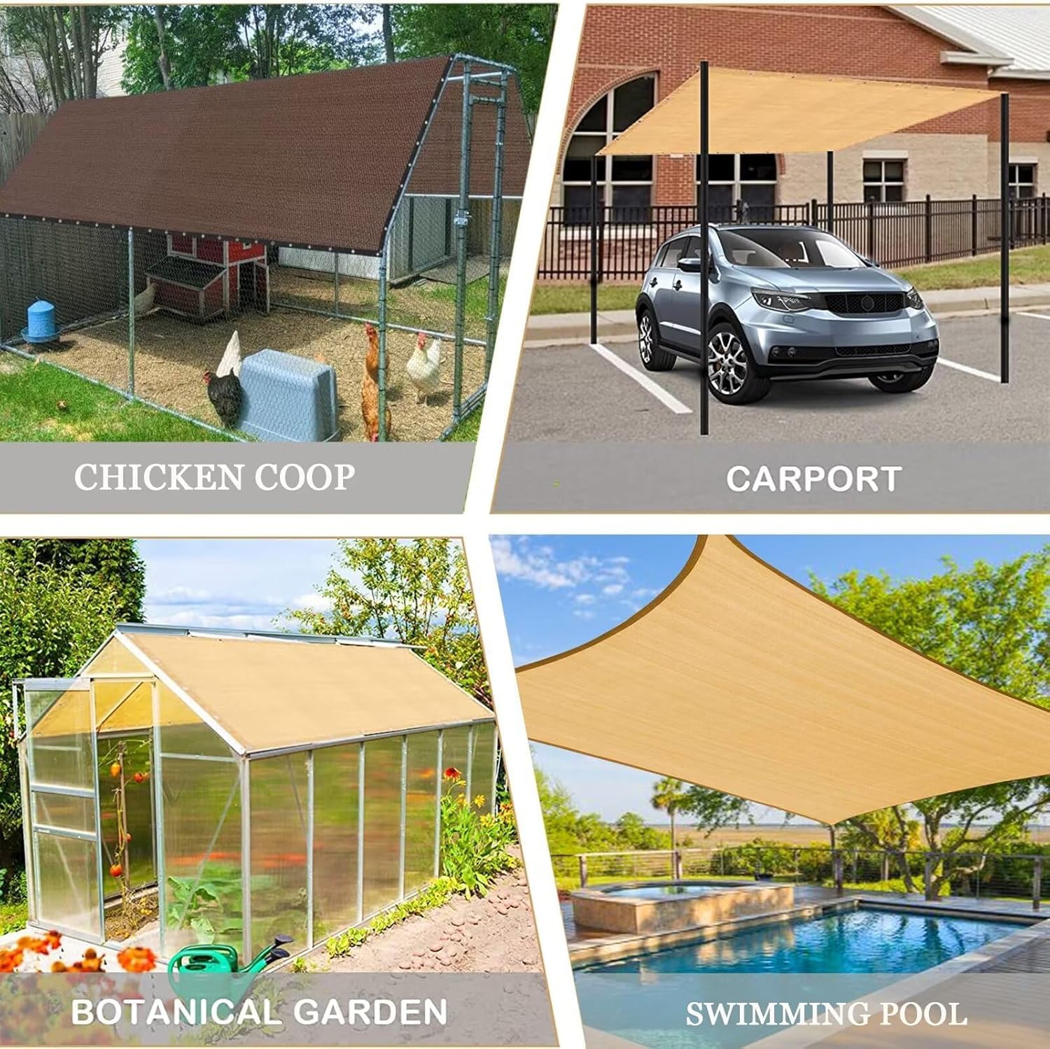 Voile D'ombrage 2x3m Beige - 90% De Filtration UV - Tissu HDPE Résistant - Avec œillets Pour Fixation