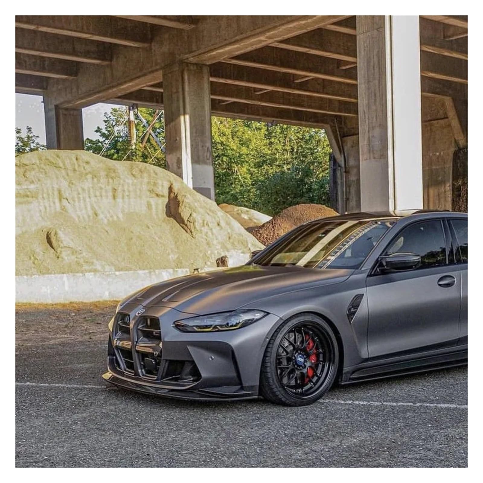 Przedni zderzak samochodu, osłona wlotu powietrza, osłona światła przeciwmgielnego, dolna kratka wlotu powietrza, gadżety samochodowe kompatybilne z BMW M3 M4 G80 G82 G83 2020-2024 | Gadżety osłony świateł na dolną kratkę(Glossy Black)