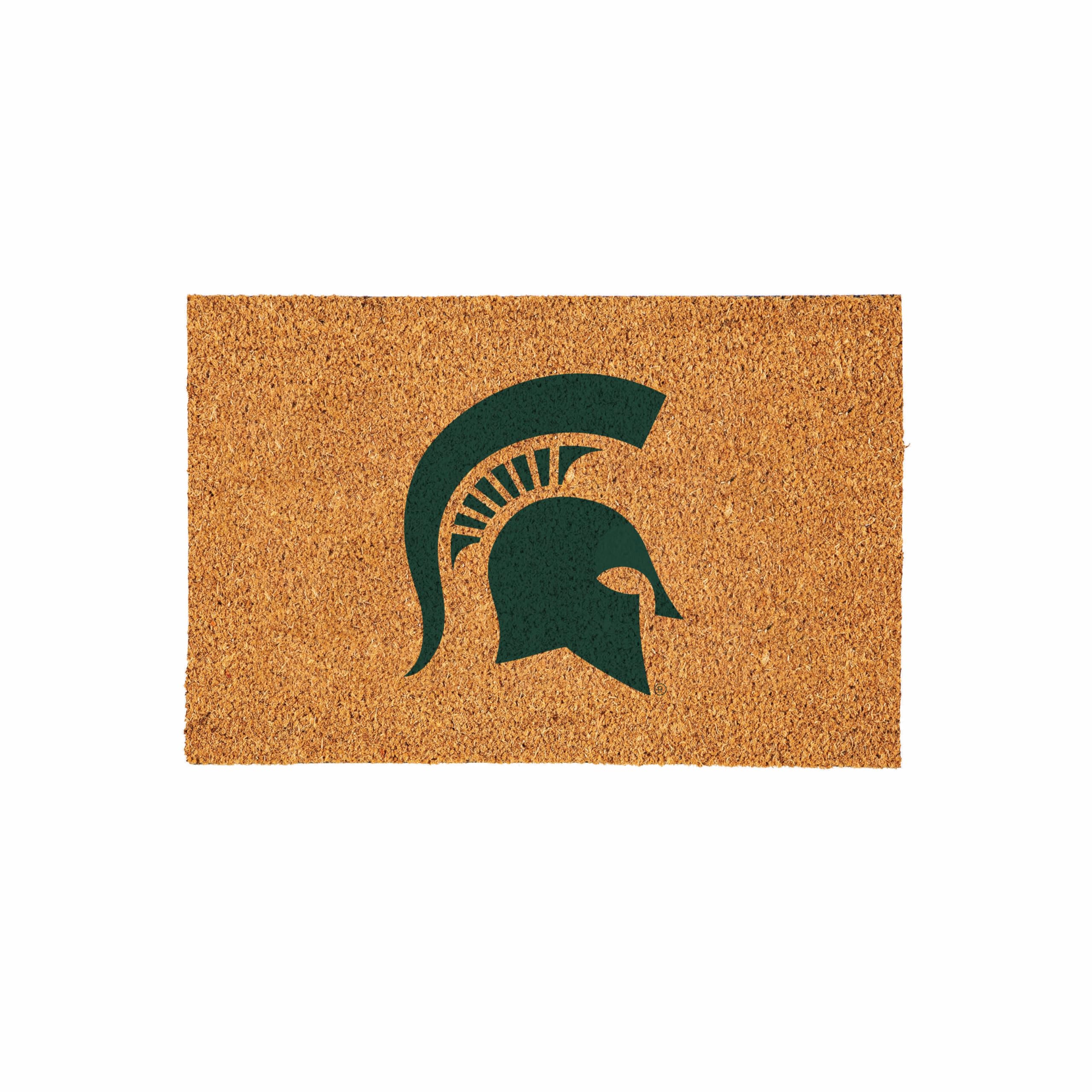 Team Sports America NCAA Michigan State University Coir Doormat 36"x24", Official Full Color Team Logo, Extra Large Front Door Mat, Outdoor Indoor