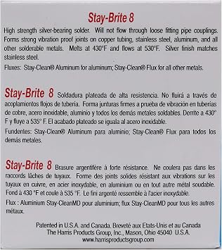 Stay-brite 8 1/8 1#10009 (348-SB861) Category: Solder Alloys and Fluxes