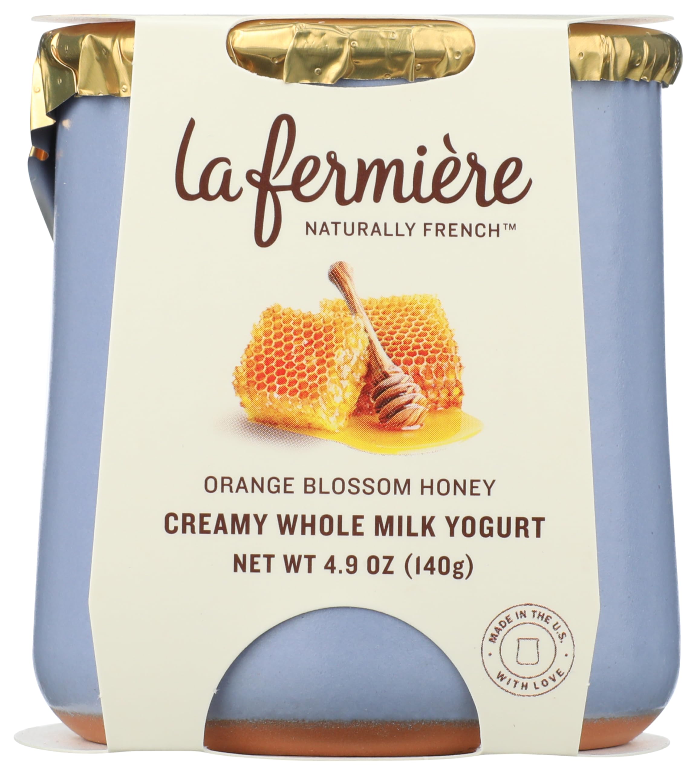 La Fermiere, Yogurt Creamy Whole Milk Orange Blossom Honey, 4.9 Ounce