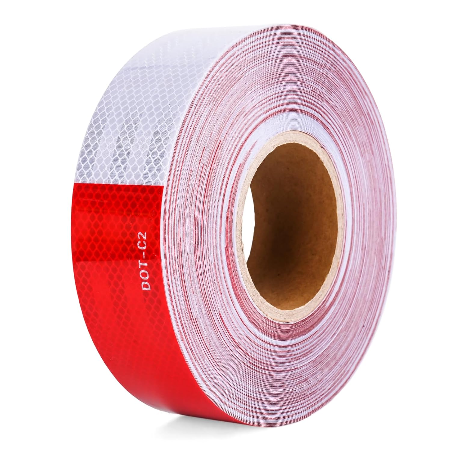 Reflective Tape 2" X 160' Red/White High Intensity DOT-C2 Trailer Reflector Tape Outdoor Waterproof Conspicuity Self-Adhesive Reflectors for Cars, Trucks, Trailers, Boats, Signs (160 FT)