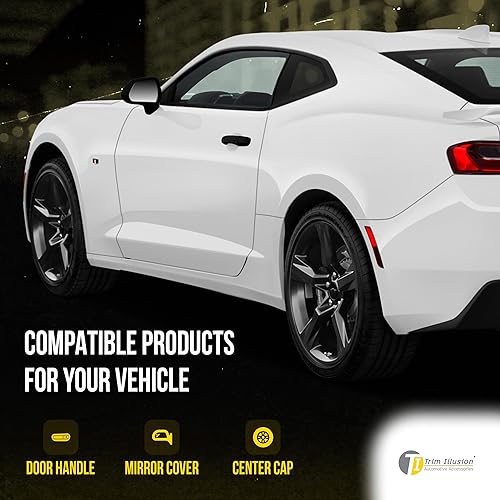 Miniatura 5 de Trim Illusion MC6227BLK - Cinta en color negro brillante con cubierta de espejo completo, accesorio compatible con Chevrolet Camaro 2016-2023