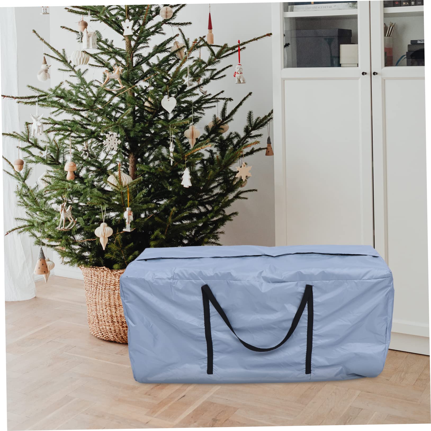WOONEKY Borsa Per Albero Di Natale Contenitore Organizer Superficie Liscia Maniglia Resistente Zip Di Adatto Per Uso e Protezione Da Polvere
