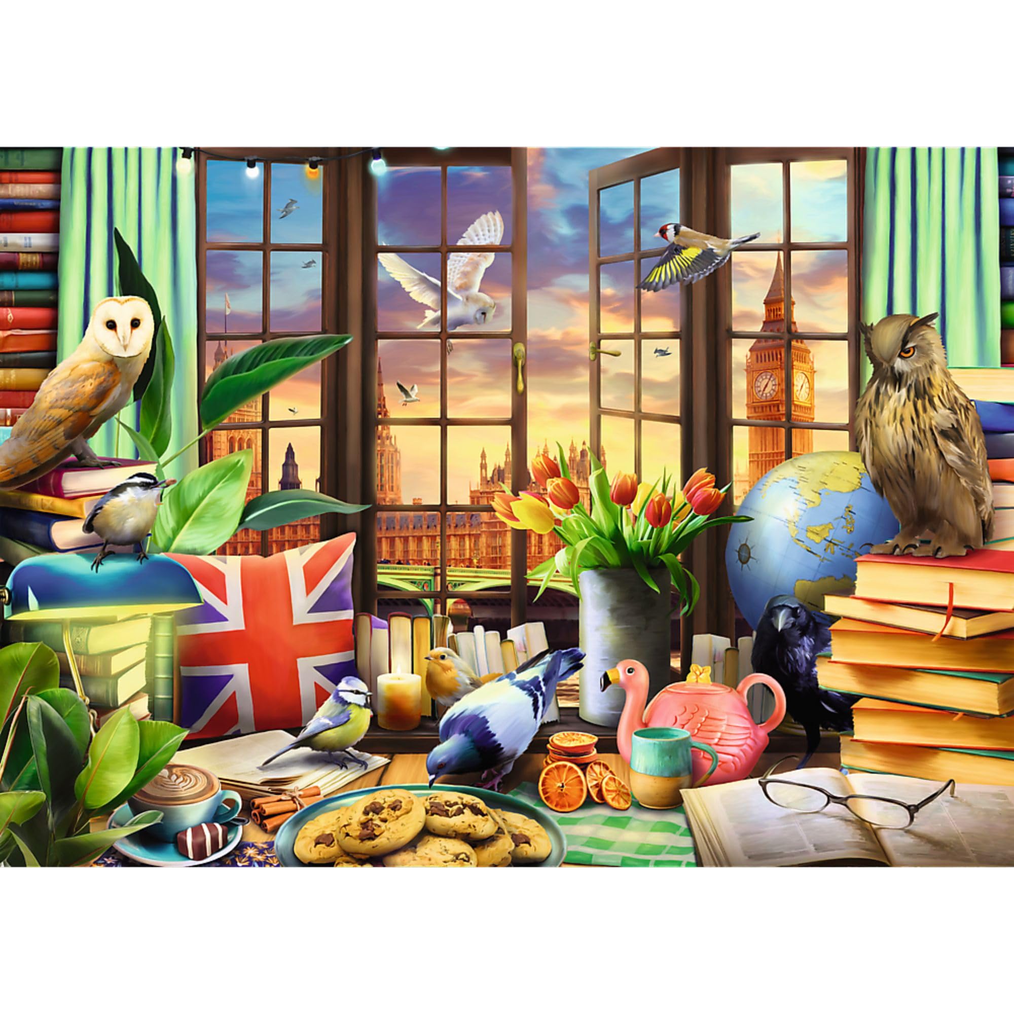 Trefl Premium Plus Quality - Puzzle Tea Time: Scorcio di Santorini