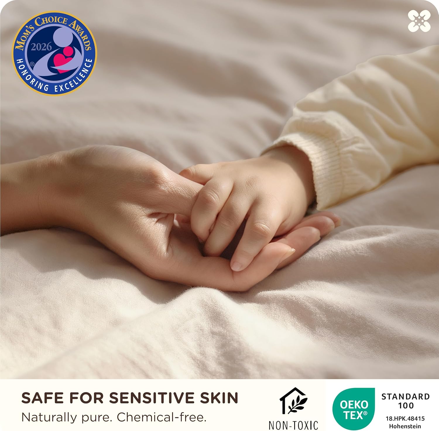 Bedsure 100% GOTS Organic Cotton Sheets, Fair Trade Certified Queen Bedding Set, Eco-Friendly, Soft, 17 inches Deep Pocket Queen Sheet, Sateen Weave Cotton Luxurious Hotel Bed Set, Linen - Image 3