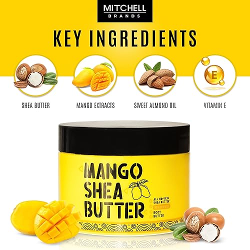 Miniatura 2 de Mantequilla corporal batida de mango - 10 oz  300 gr - Gran hidratante, eficaz en la piel, cabello, cuerpo, cara, con aceite de almendras, manteca