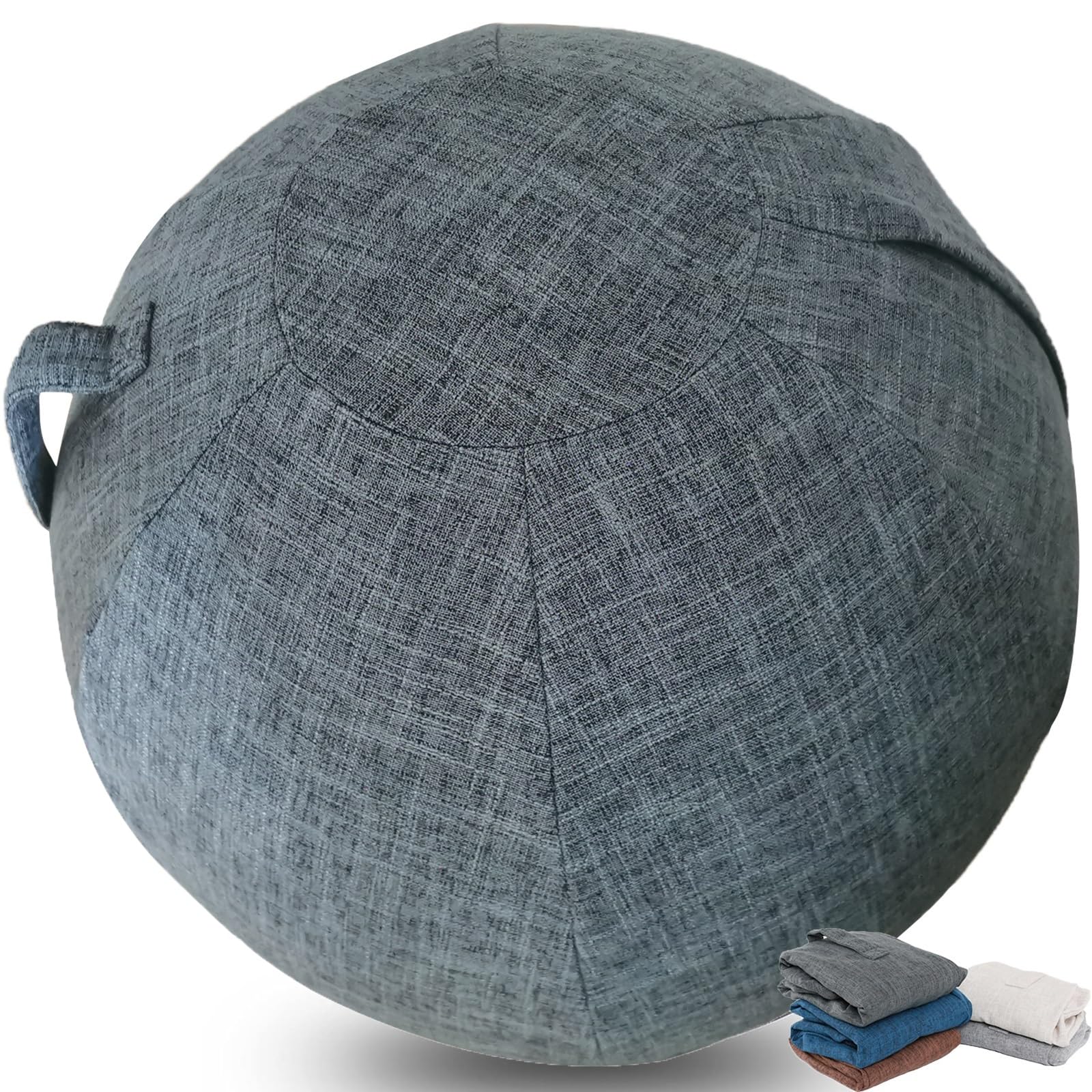 AOLIAZMAX Sitting Ball Cover, 55cm 65cm 75cm Exercise Ball Cover for Sitting Ball Fitness Ball, Foldable Sitting Balls Fabric Cover - for Fitness Ball Pilates Yoga Ball/Office Ball Balance Ball