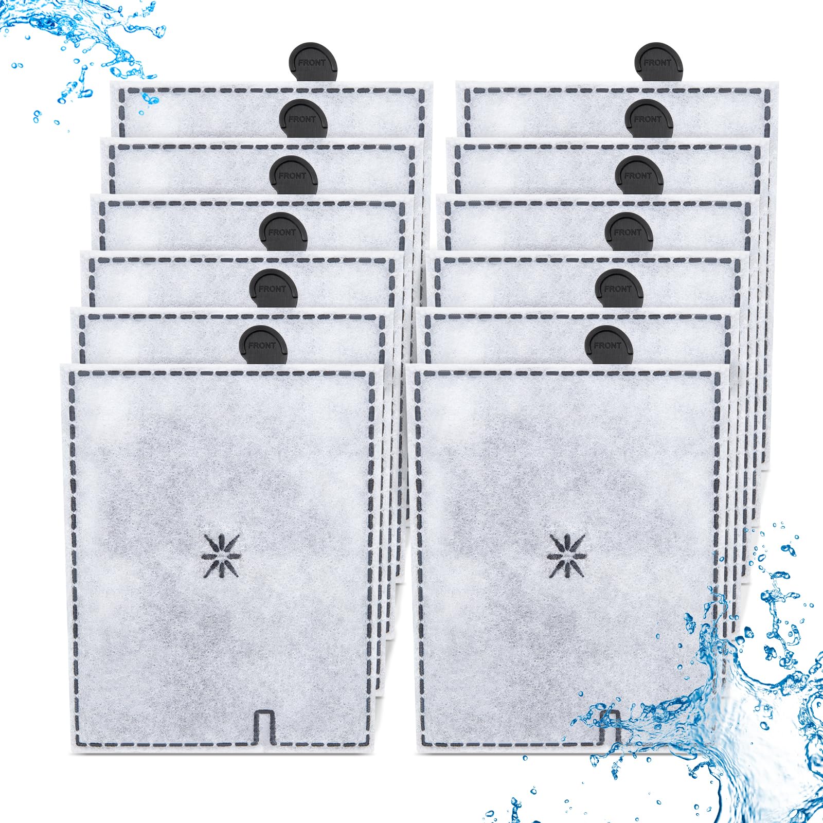 KWUY 12 Pack Large Filter Cartridges for Aqueon QuietFlow Power Filter